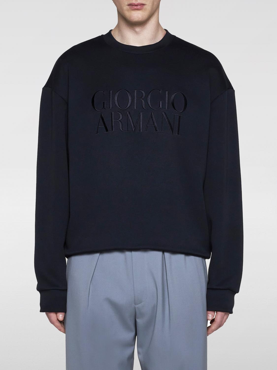 Shop Giorgio Armani Sweatshirt  Men Color Blue