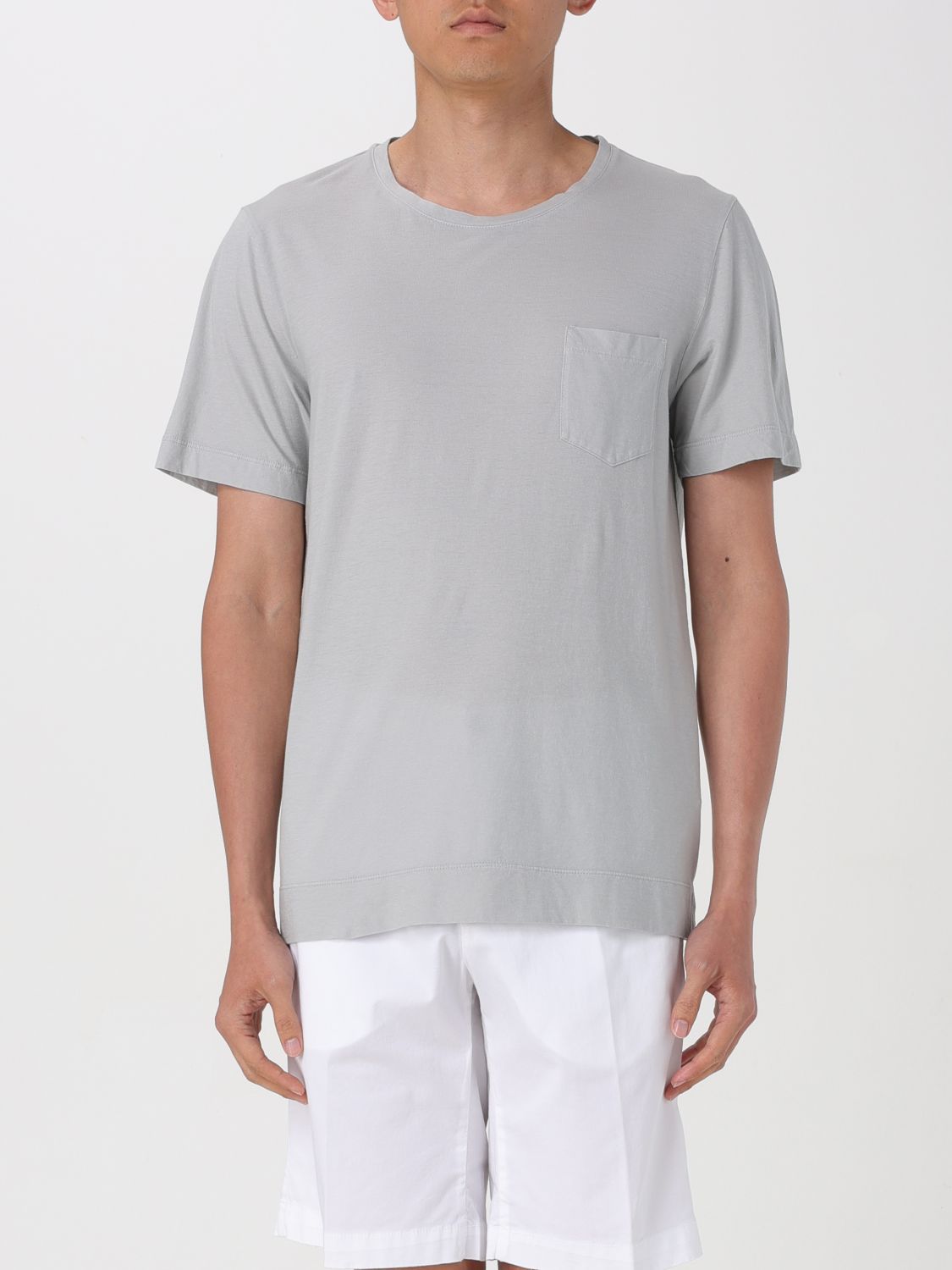 Shop Massimo Alba T-shirt  Men Color Silver