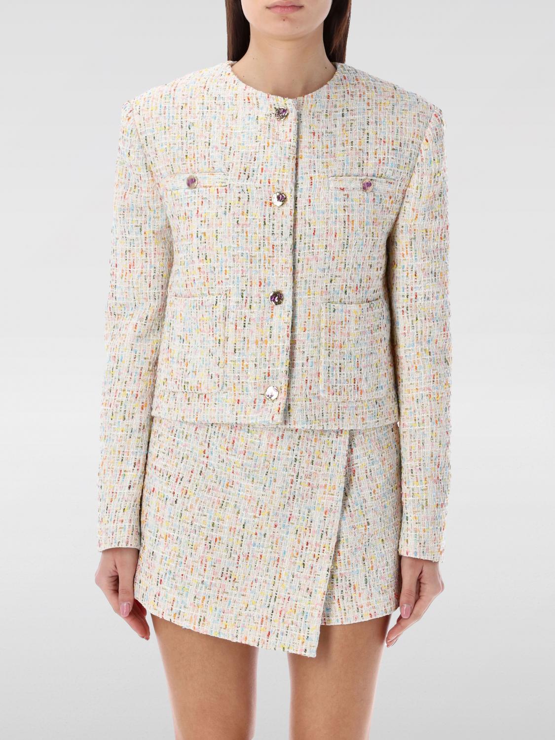 Shop Msgm Blazer  Woman Color Multicolor In 印花/多色