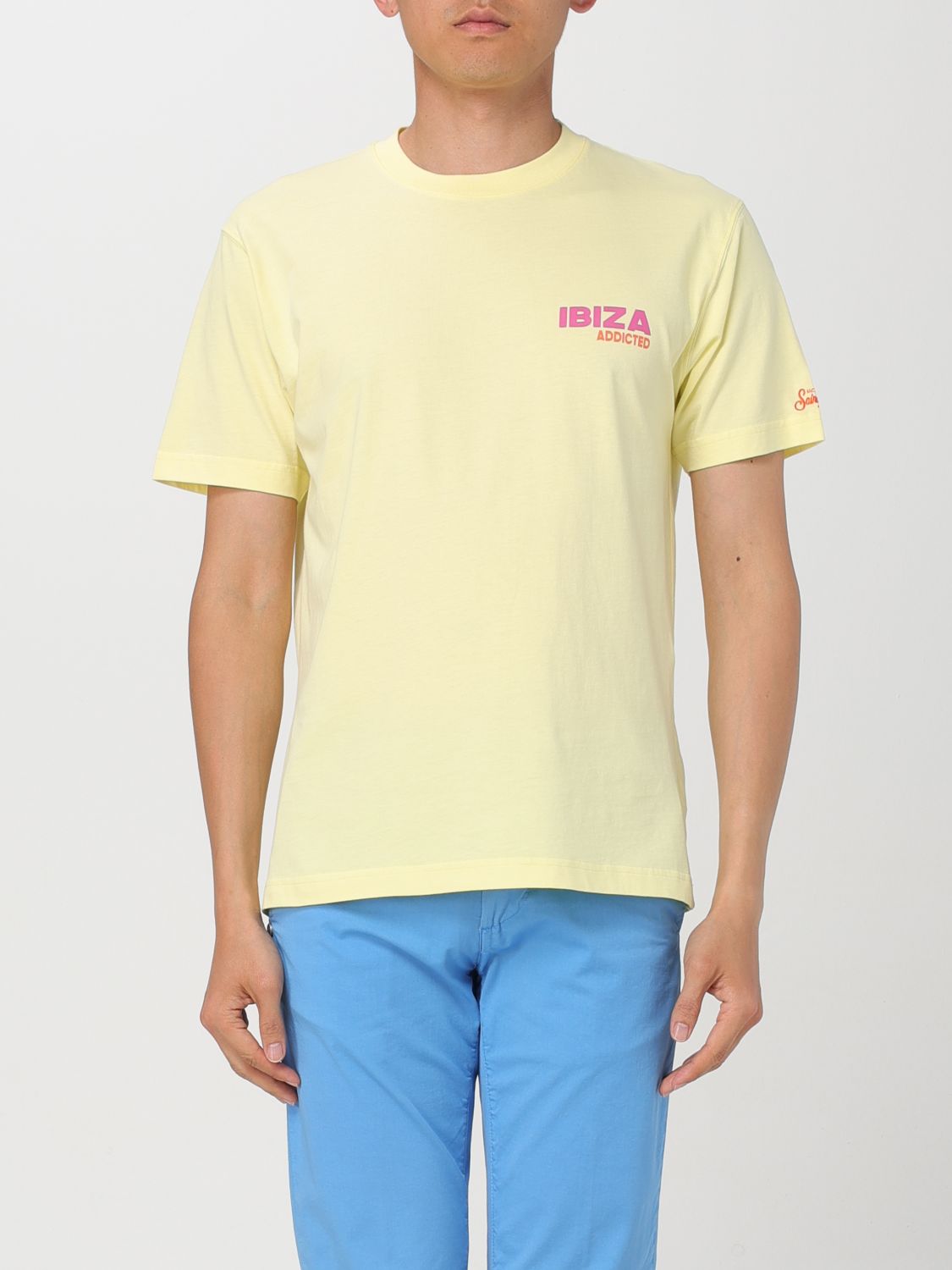 T恤 MC2 SAINT BARTH 男士 颜色 黄色