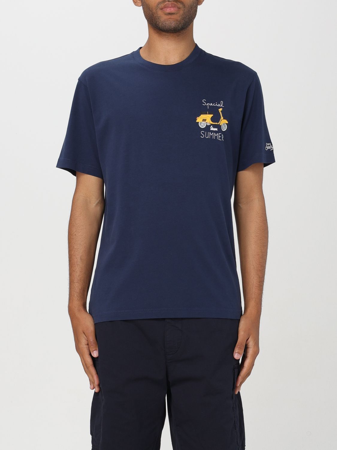 Shop Mc2 Saint Barth T-shirt  Men Color Blue