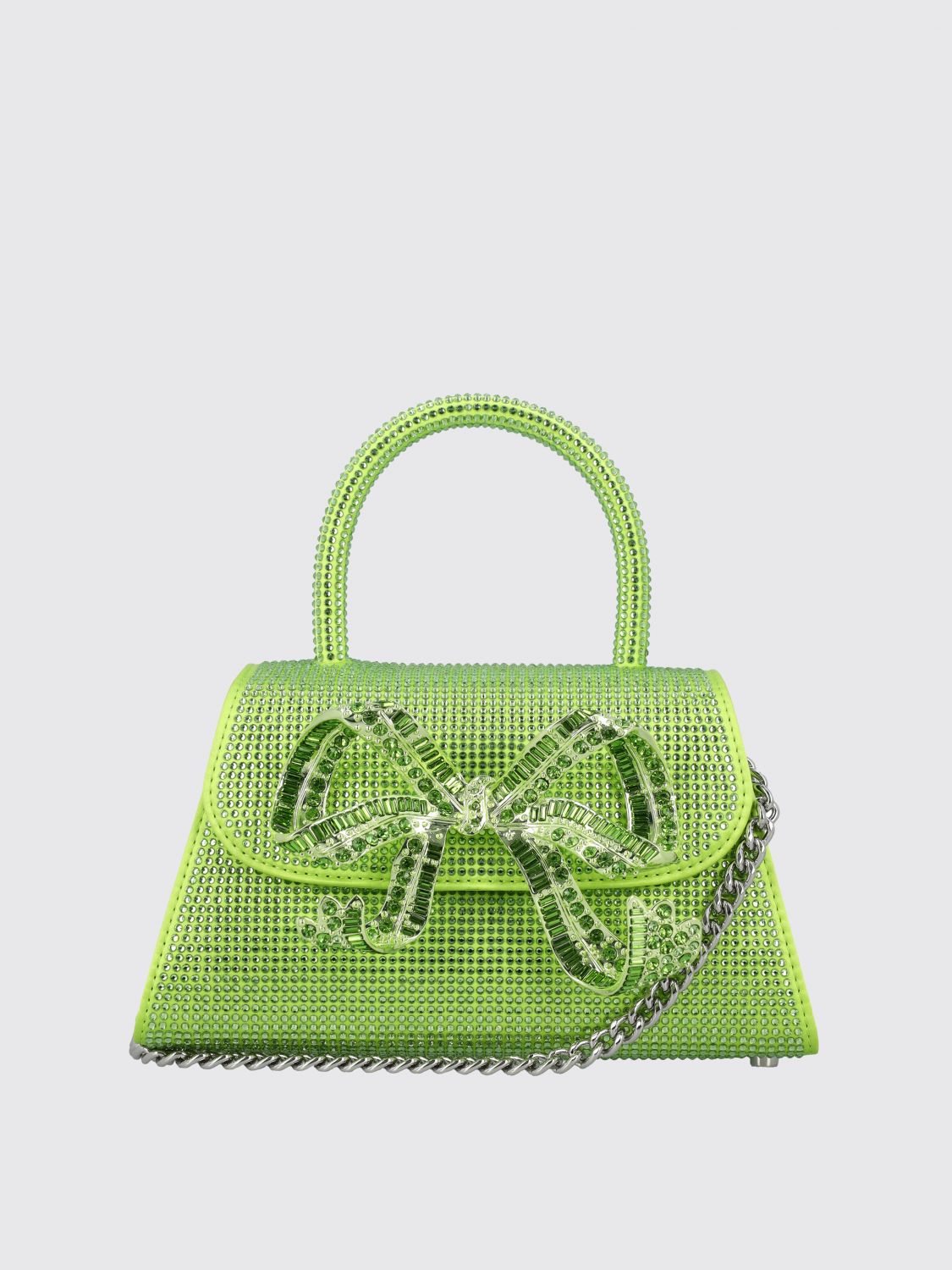 Shop Self-portrait Handbag  Woman Color Green