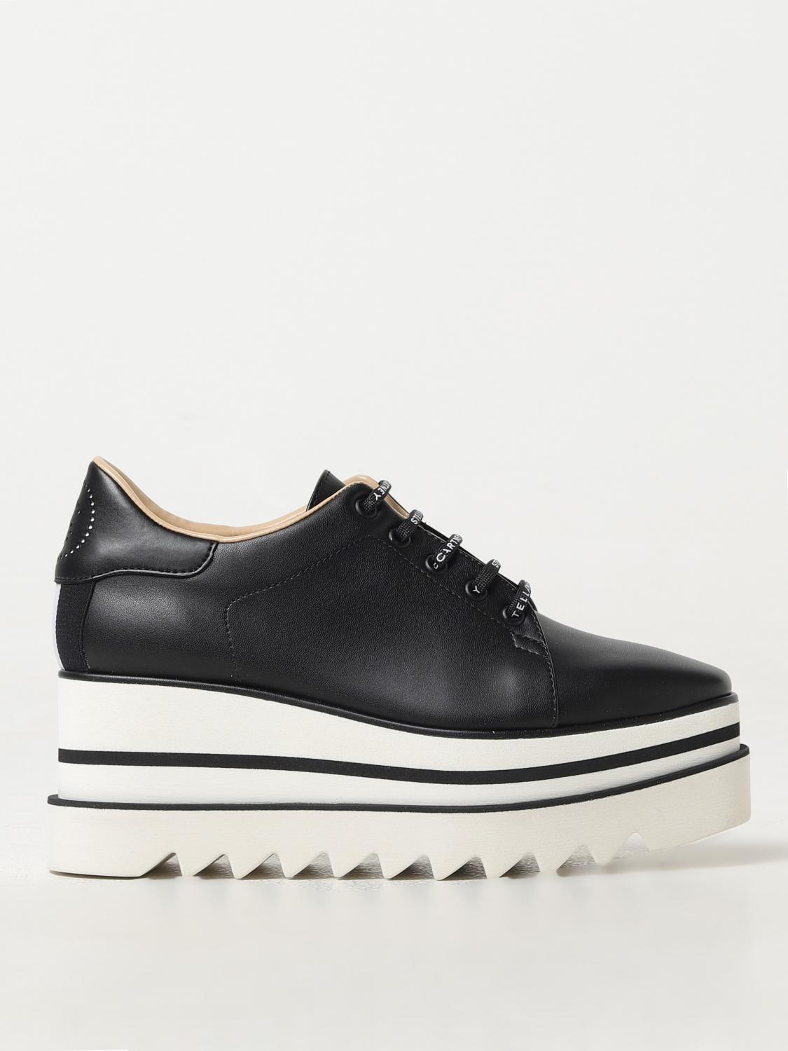Stella Mccartney Sneakelyse Vegan Logo Platform Loafers In 黑色