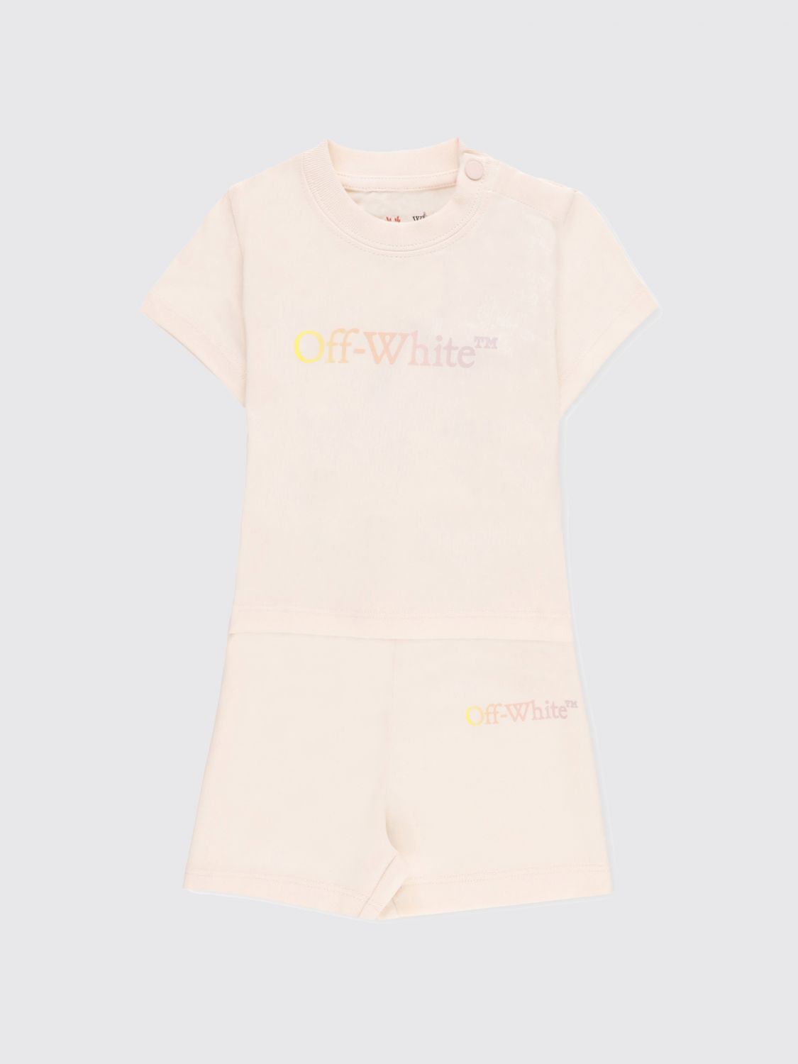Off-white Babies' Romper Off White Kids Kids Color Pink In Neutral