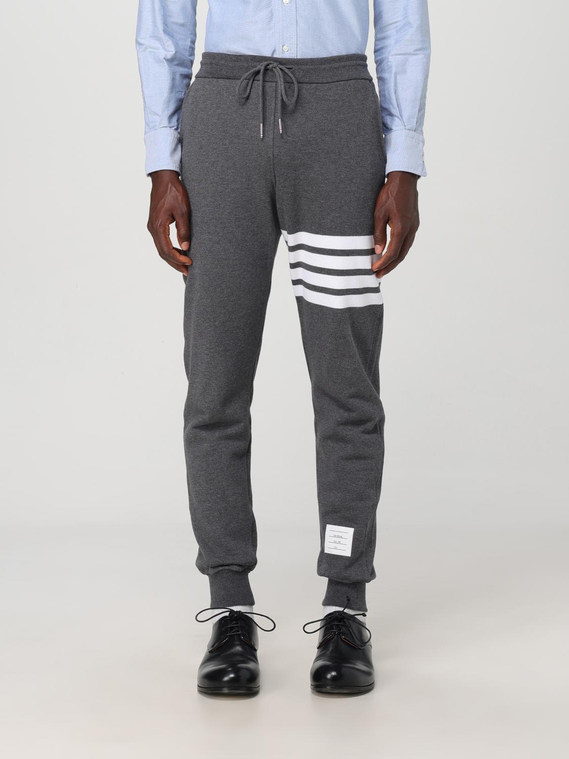 Shop Thom Browne Pants  Men Color Grey In Grau