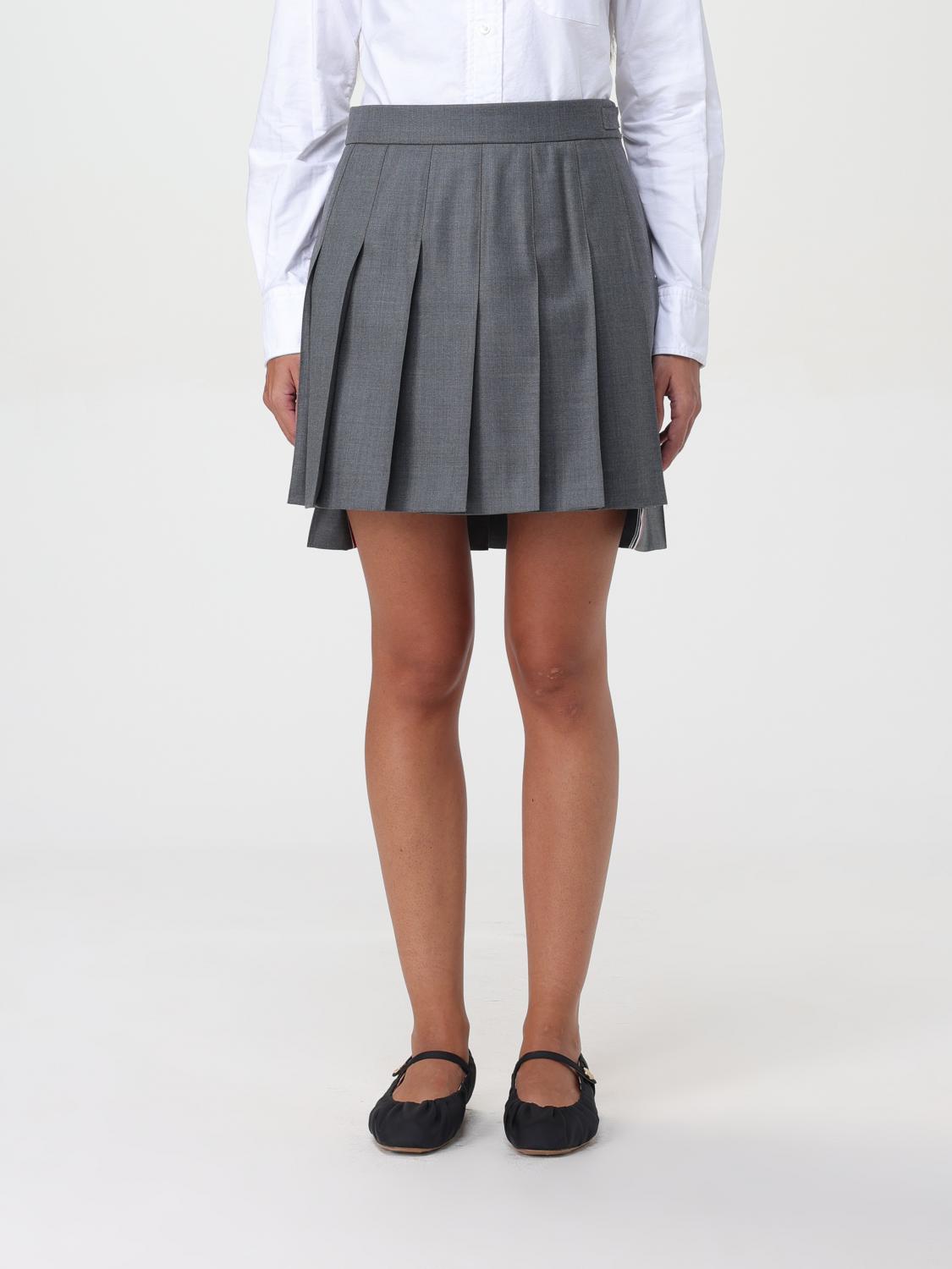 Thom Browne Skirt  Woman Color Charcoal In Charcoal