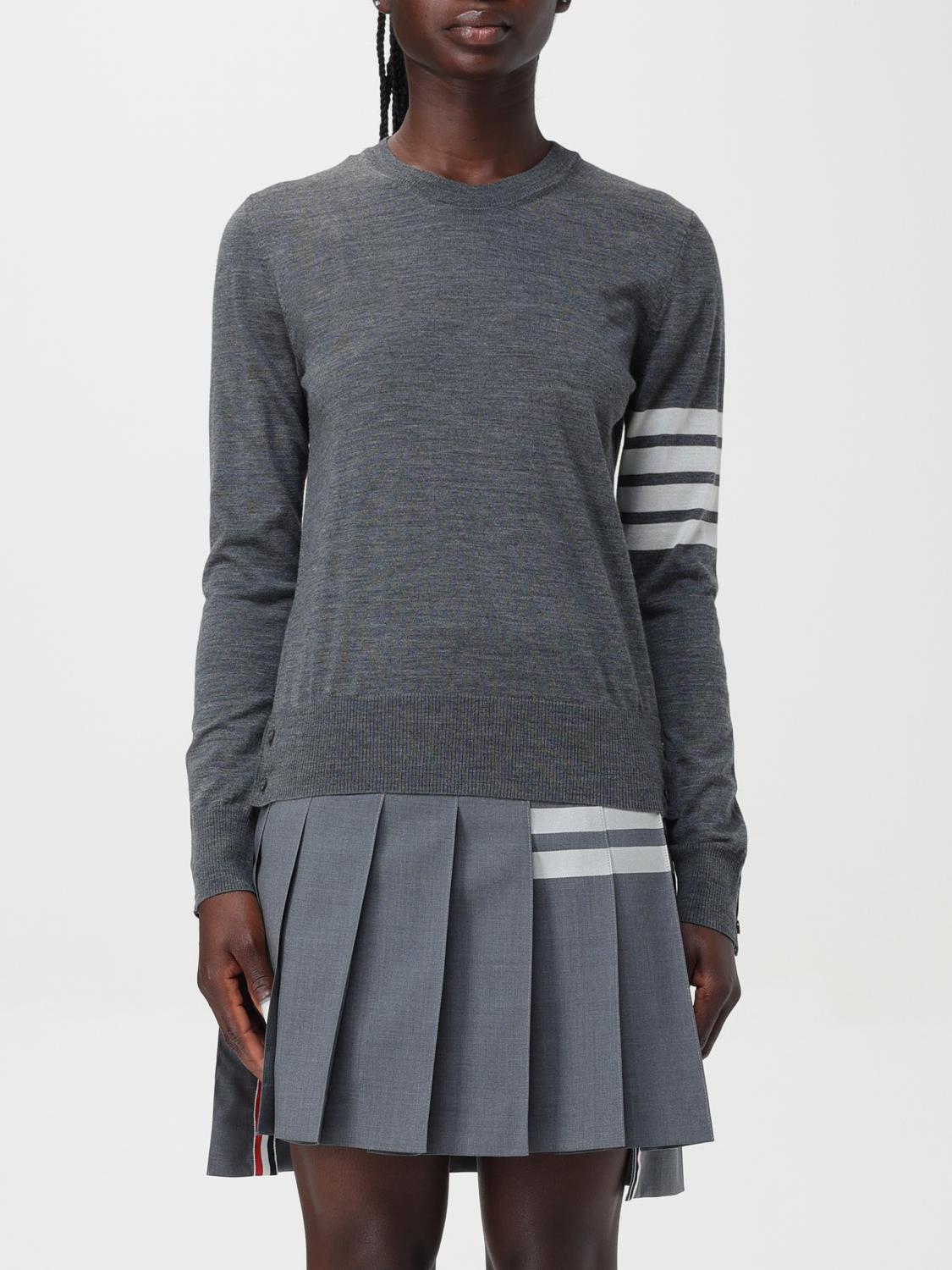 Shop Thom Browne Sweater  Woman Color Grey