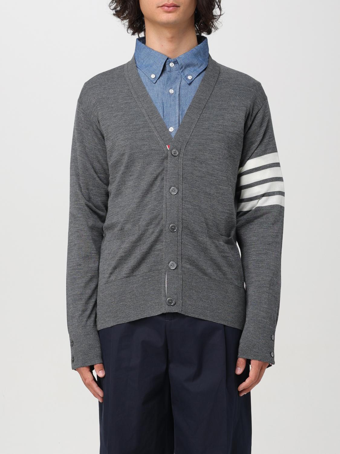 Shop Thom Browne Cardigan  Men Color Grey