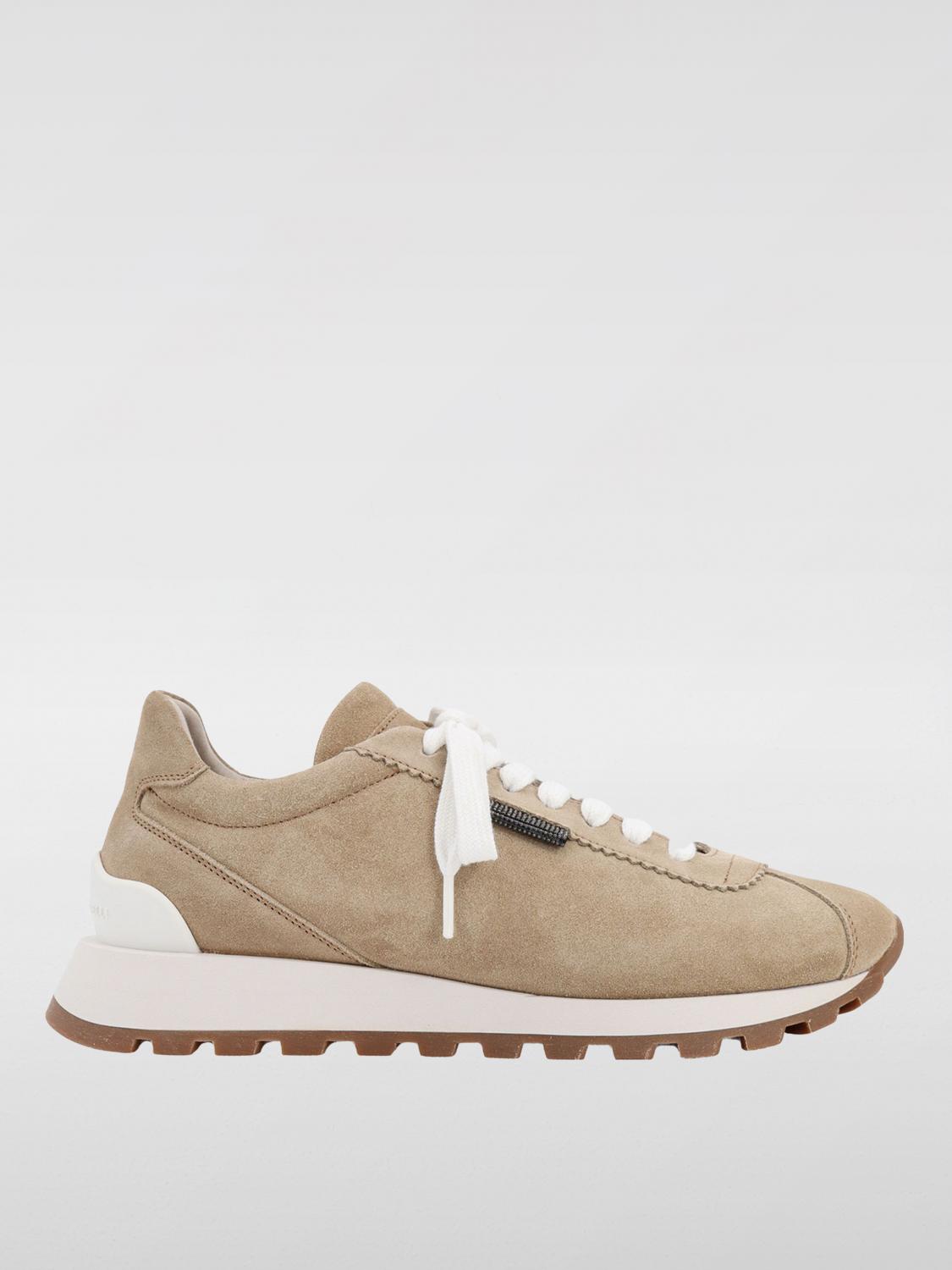 Shop Brunello Cucinelli Sneakers  Woman Color Beige In 米色