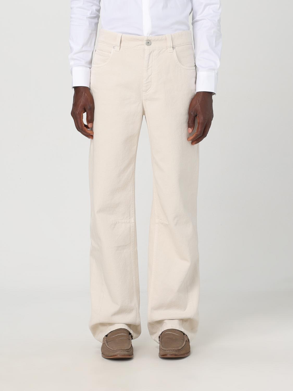 Shop Brunello Cucinelli Jeans  Men Color White