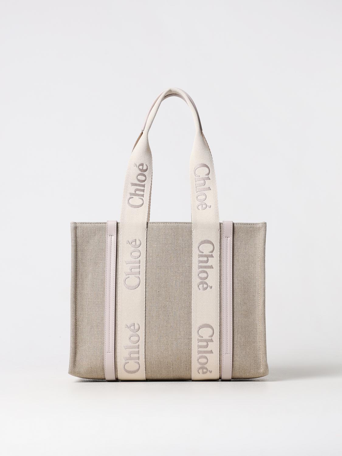 Shop Chloé Tote Bags  Woman Color Grey In 灰色