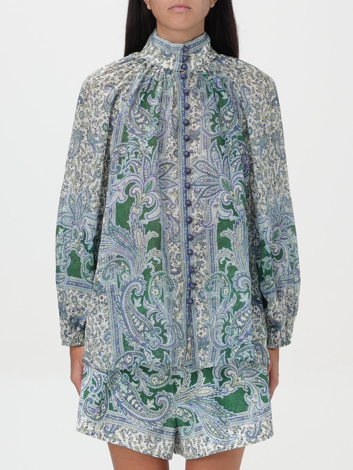 Shop Zimmermann Shirt  Woman Color Green