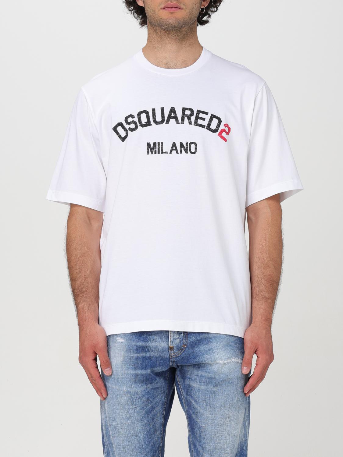 Shop Dsquared2 T-shirt  Men Color White In Weiss