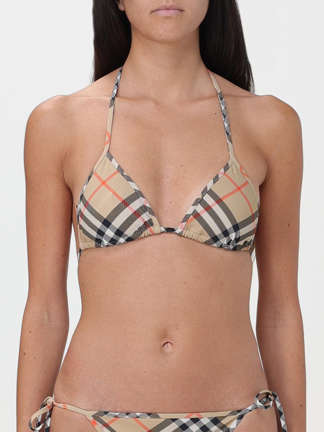 Shop Burberry Swimsuit  Woman Color Sand In 沙色