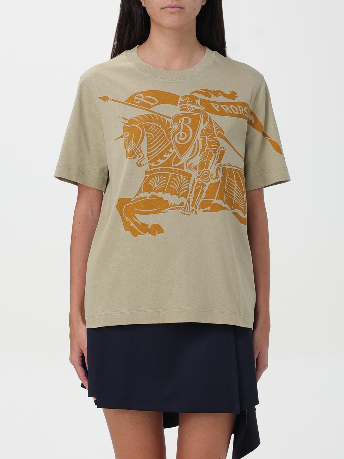 Shop Burberry T-shirt  Woman Color Ocher In 赭色