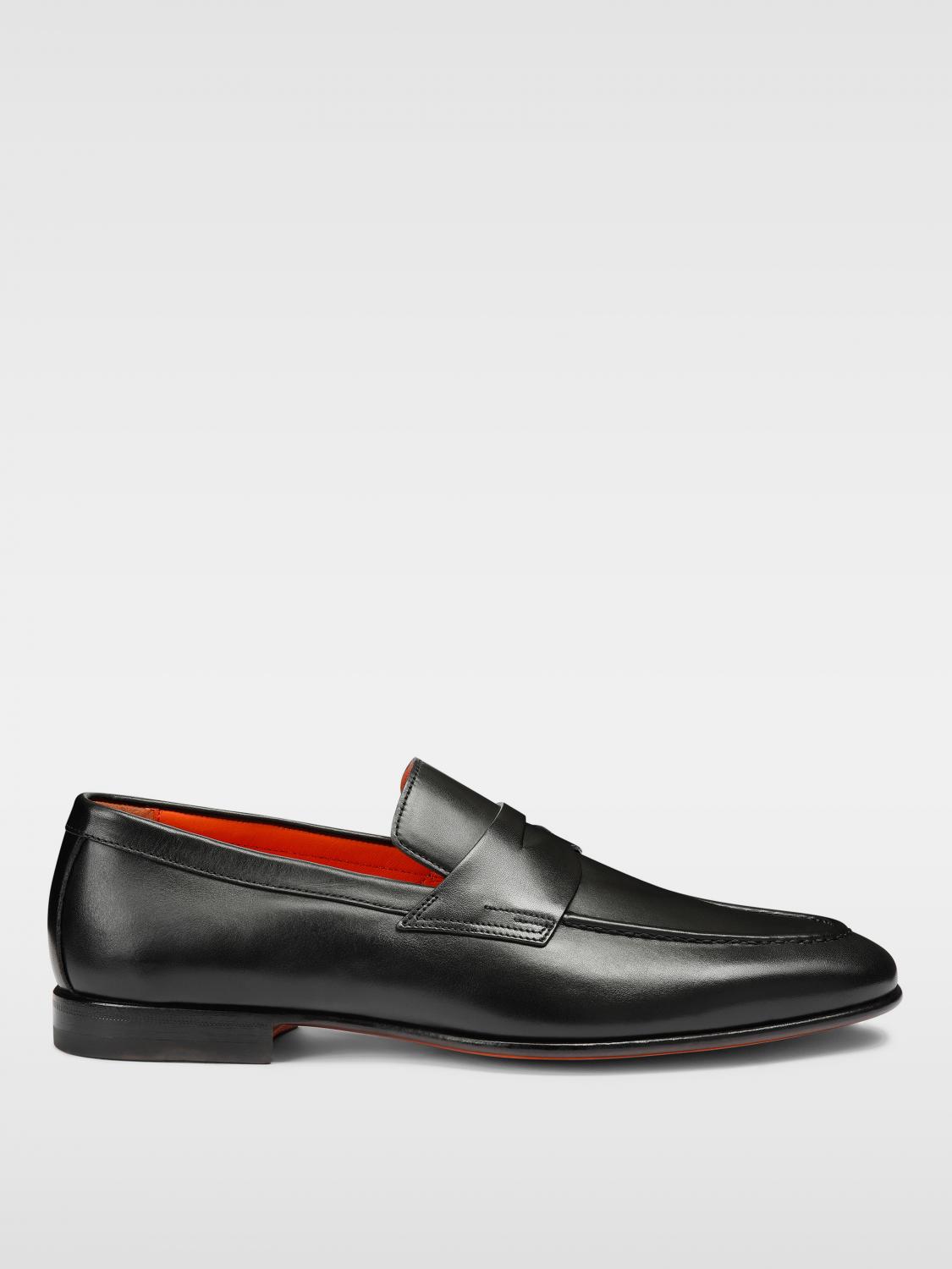 Shop Santoni Loafers  Men Color Black In 黑色