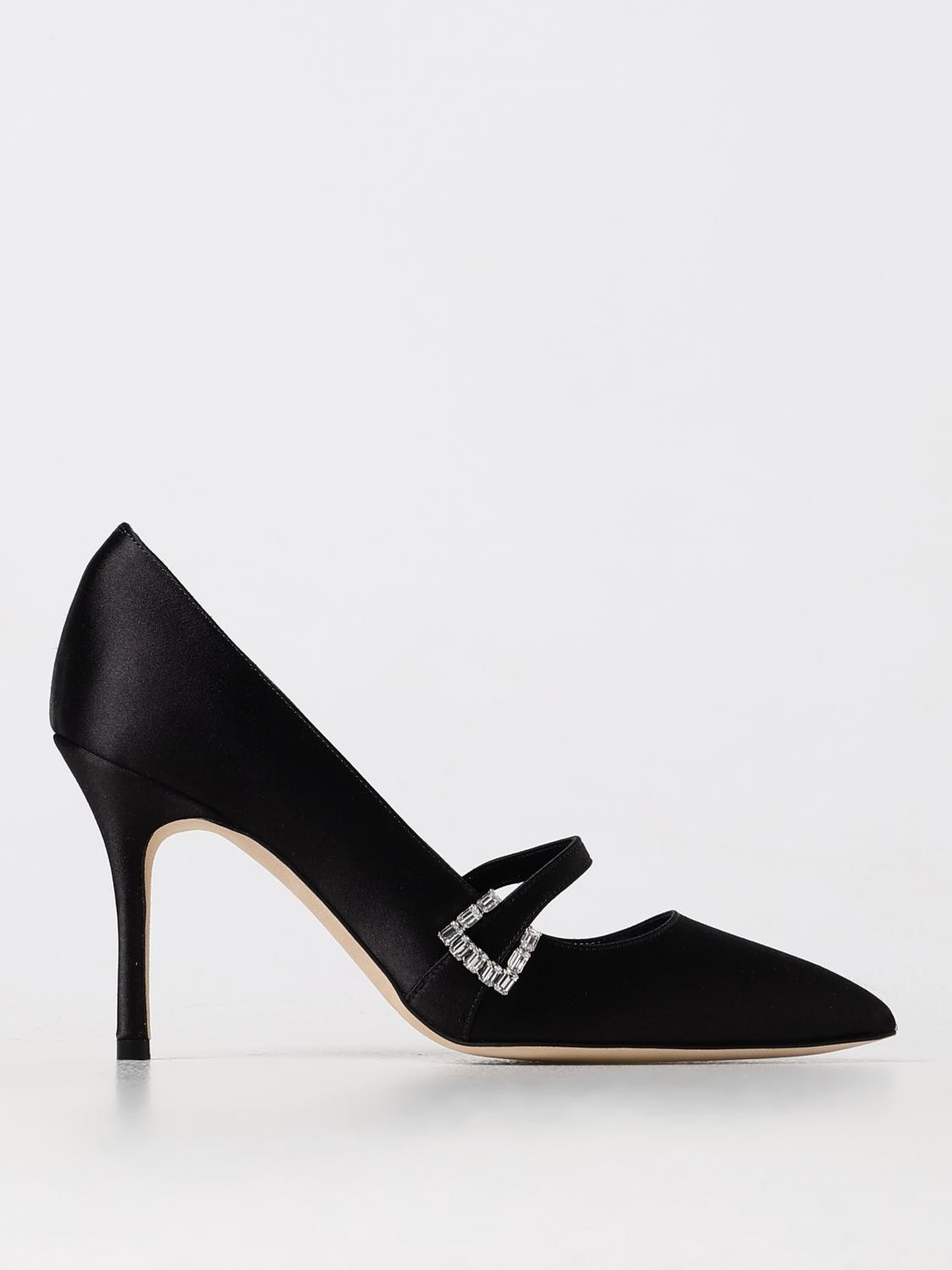 Shop Manolo Blahnik Pumps  Woman Color Black In Schwarz