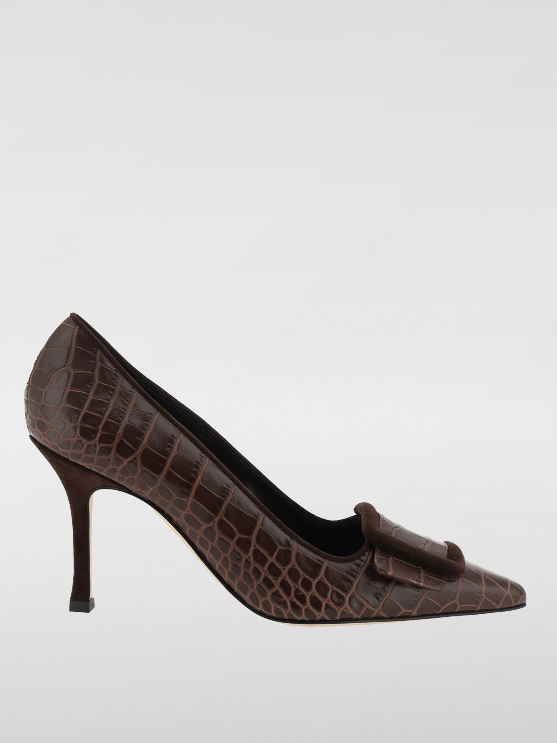 Shop Manolo Blahnik Pumps  Woman Color Brown In Braun