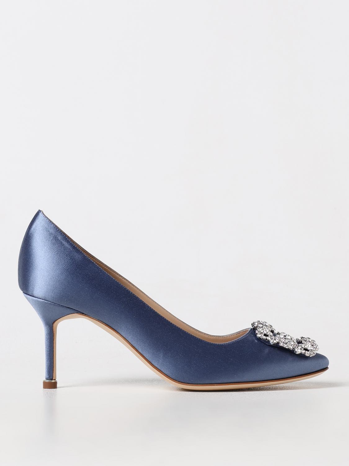 Shop Manolo Blahnik Pumps  Woman Color Blue In Blau