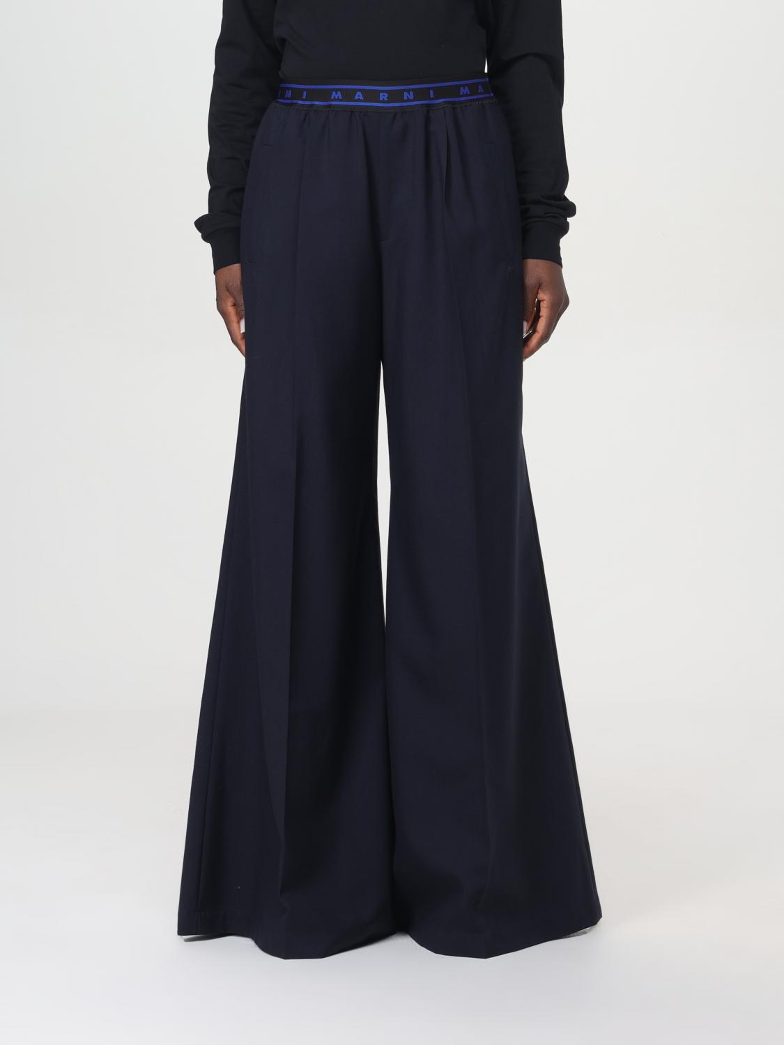 Shop Marni Pants  Woman Color Blue