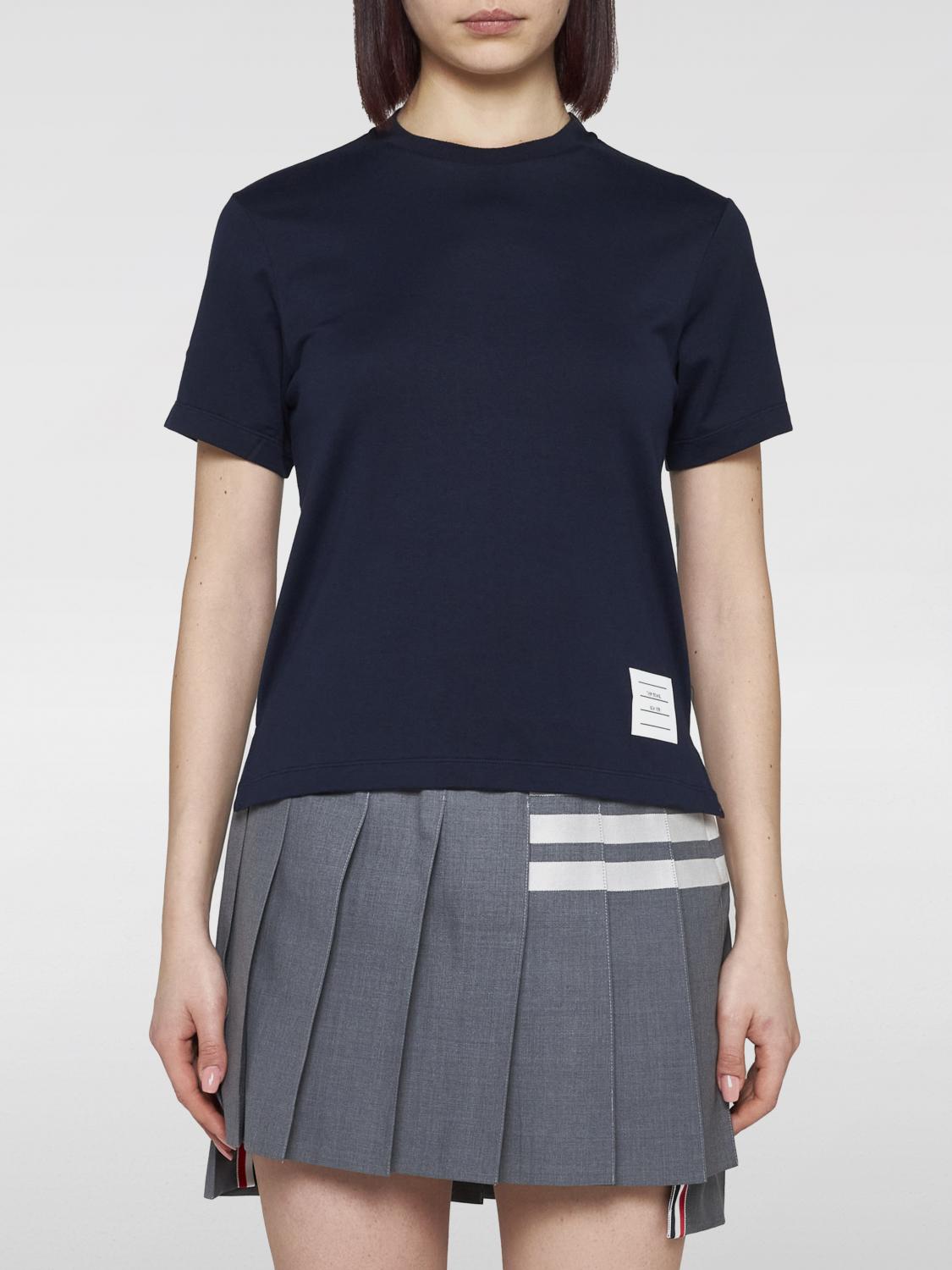 Shop Thom Browne T-shirt  Woman Color Blue