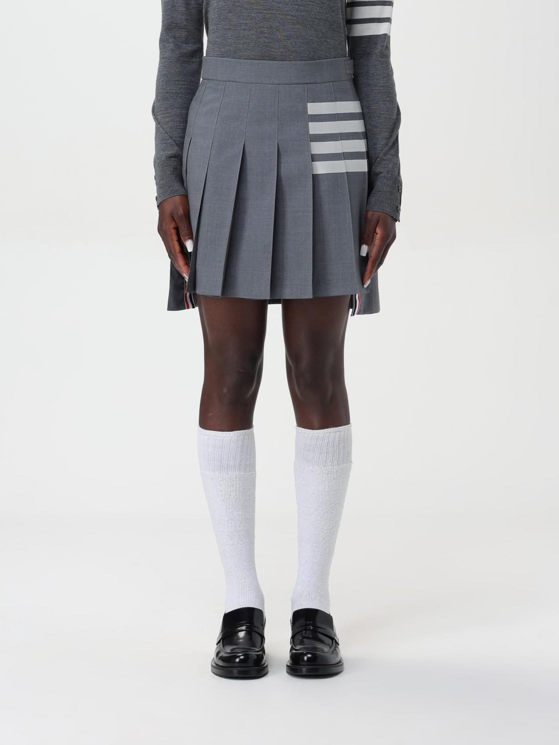 Shop Thom Browne Skirt  Woman Color Grey In 灰色