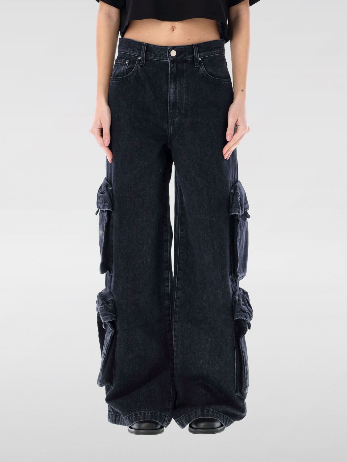 Shop Amiri Jeans  Woman Color Black