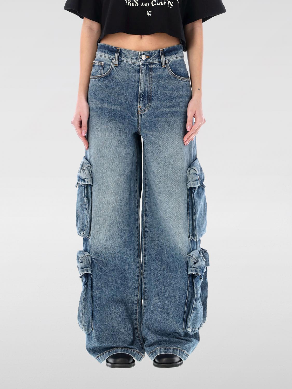 Shop Amiri Jeans  Woman Color Indigo