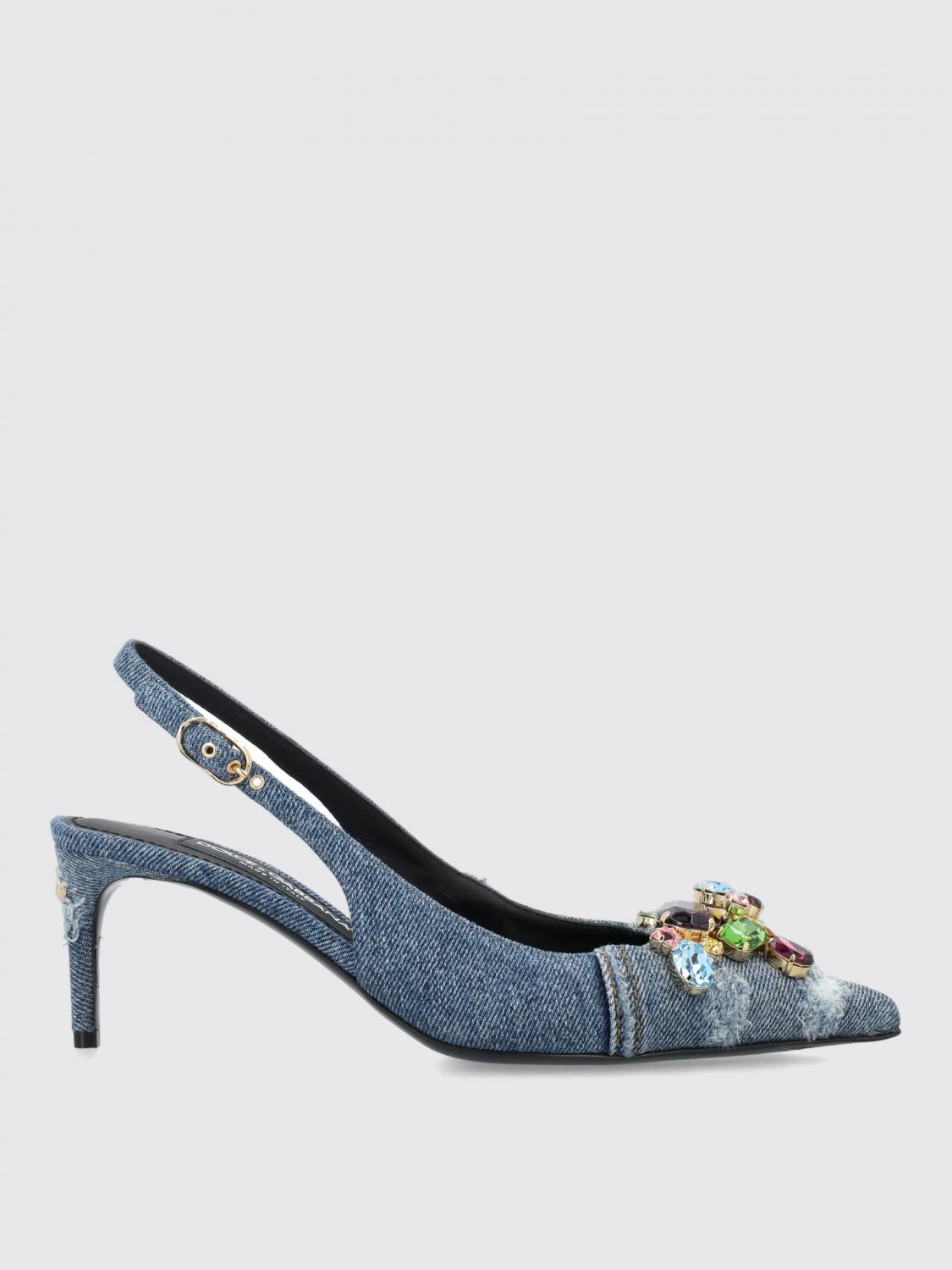 DOLCE & GABBANA FLAT SHOES DOLCE & GABBANA WOMAN COLOR BLUE F72502009