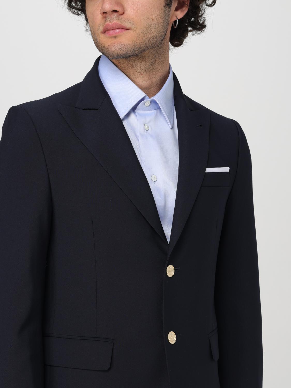 Coat DANIELE ALESSANDRINI Men color Blue