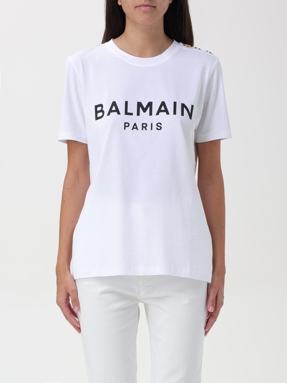 Shop Balmain T-shirt  Woman Color Black 1 In 黑色 1