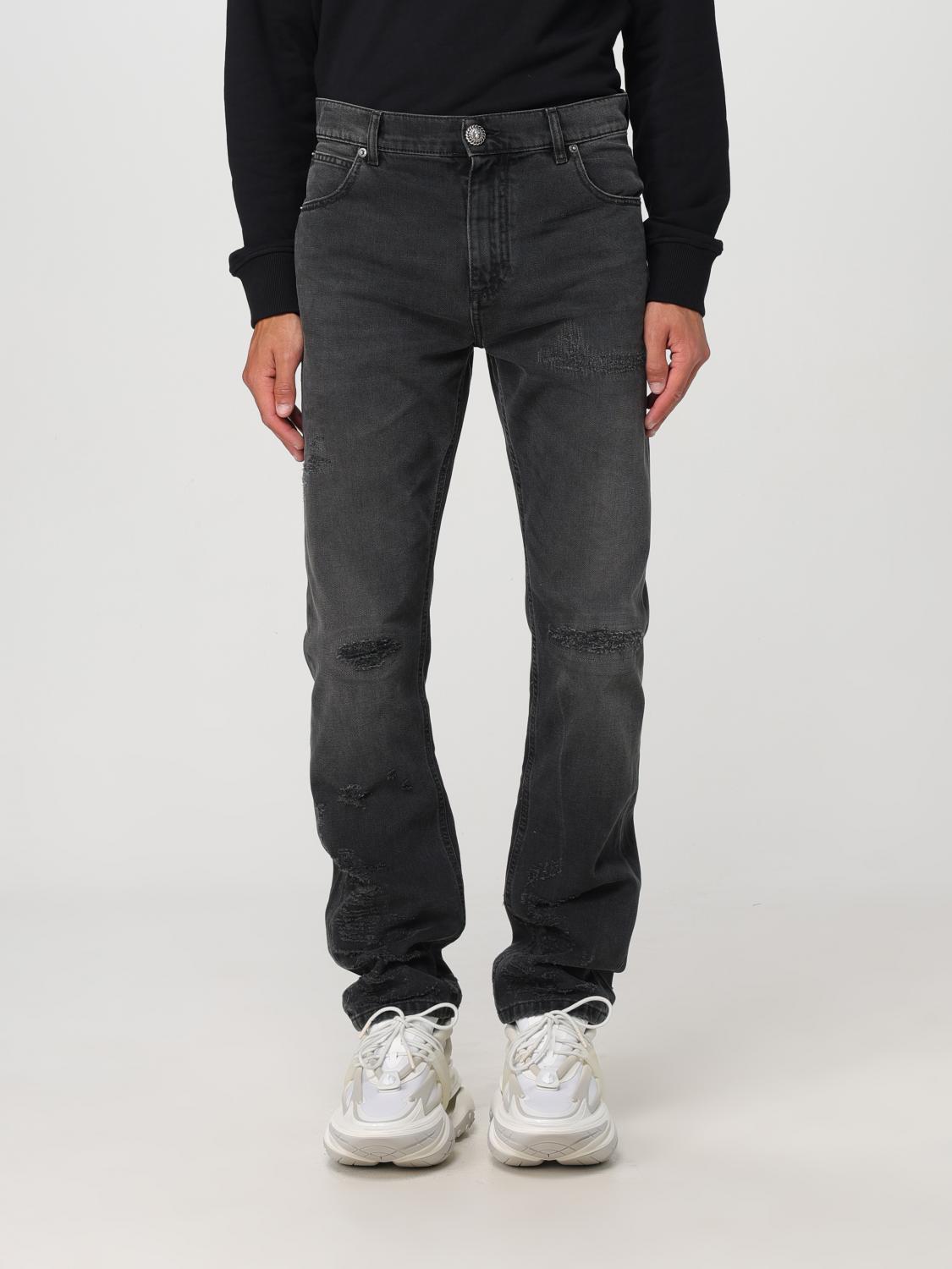 Shop Balmain Jeans  Men Color Black