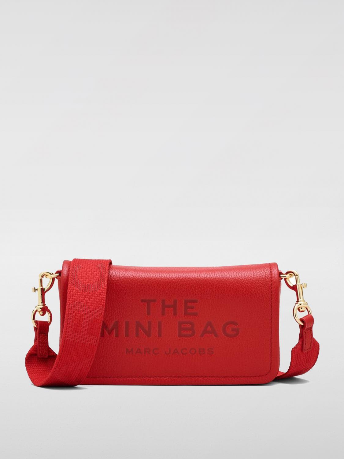 Marc Jacobs Textured Leather Mini Bag With Magnetic Closure In Red