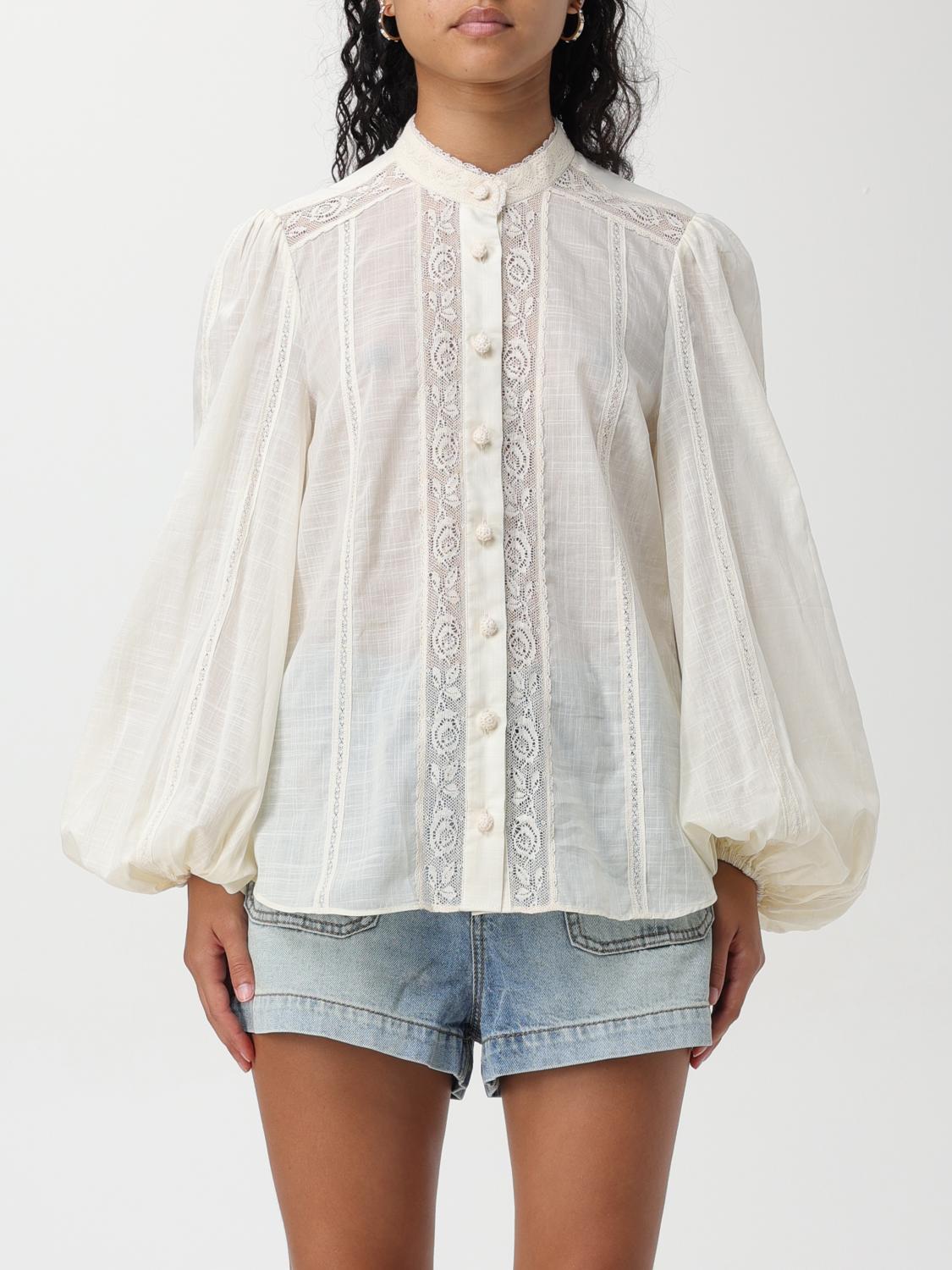 Shop Zimmermann Shirt  Woman Color Cream