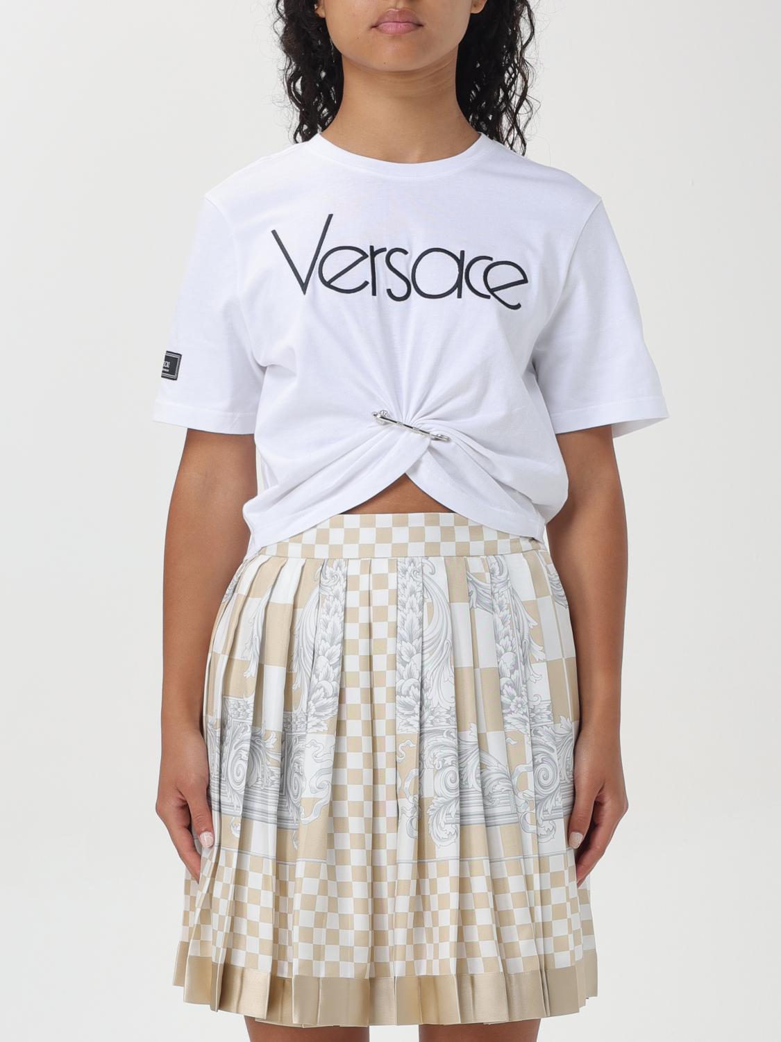 Shop Versace T-shirt  Woman Color White