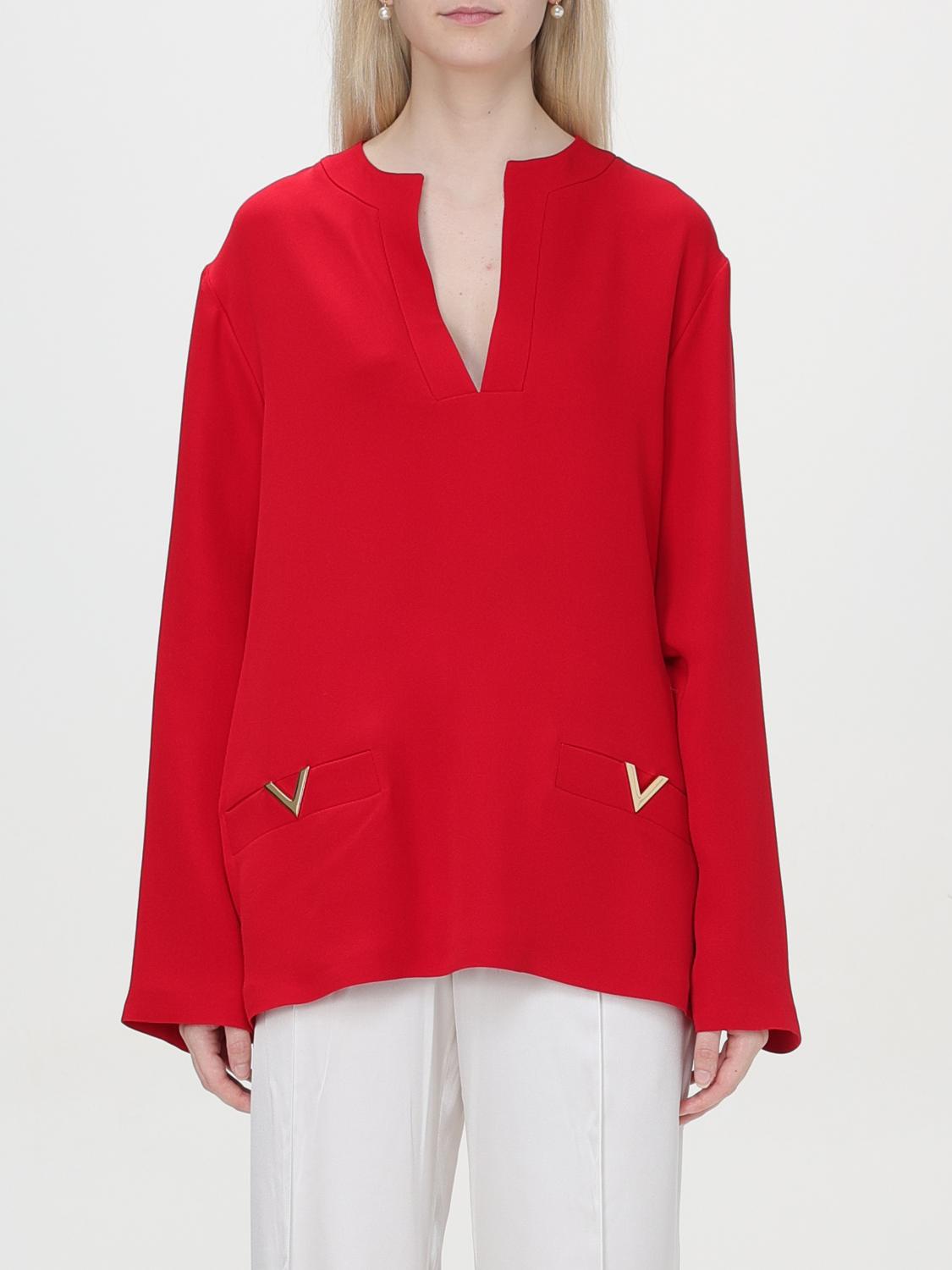 Shop Valentino Top  Woman Color Red