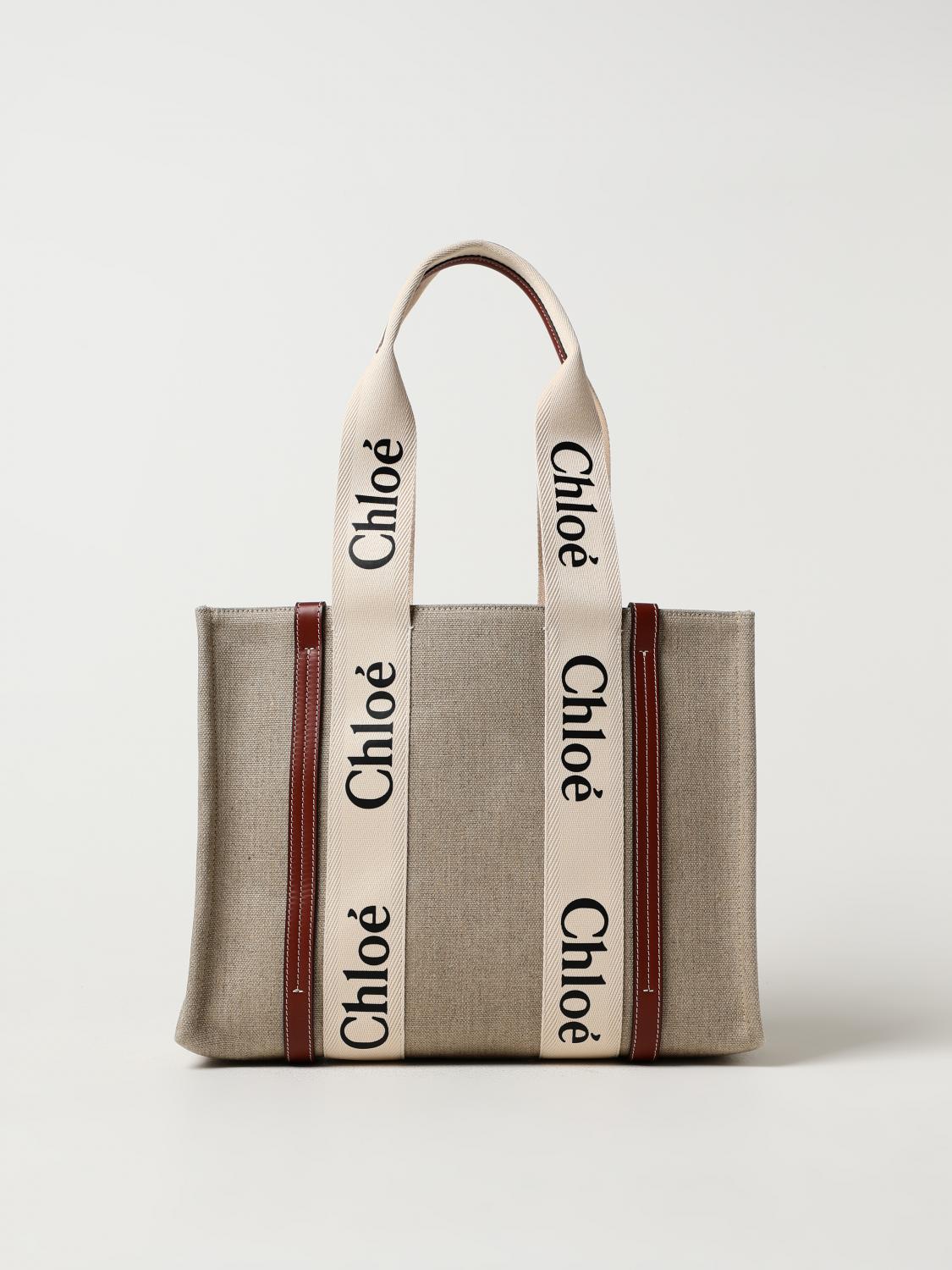 Shop Chloé Tote Bags  Woman Color Beige