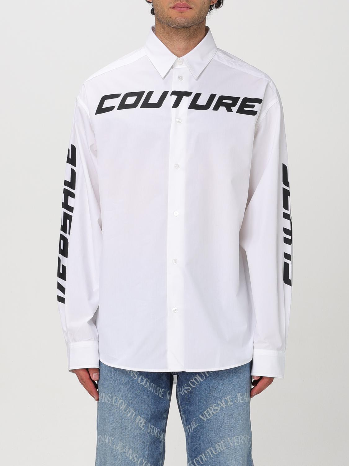 Shop Versace Jeans Couture Shirt  Men Color Black