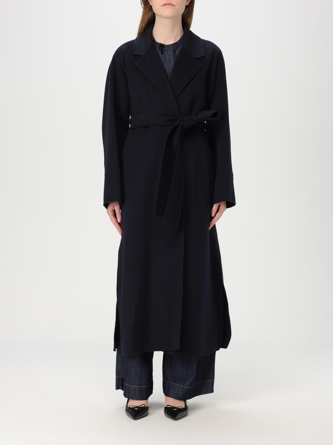 Shop 's Max Mara Coat  Woman Color Blue In 蓝色