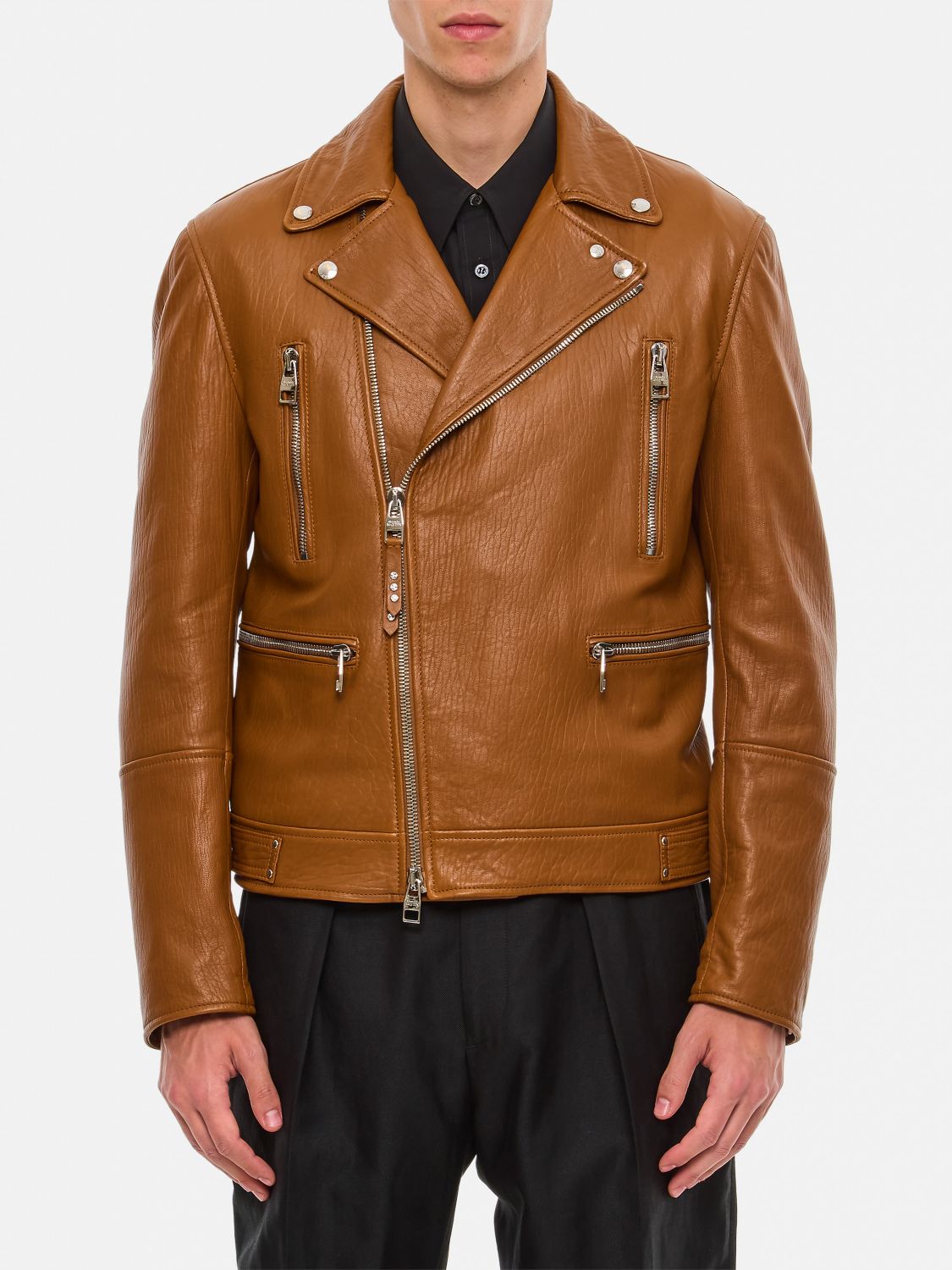 Shop Alexander Mcqueen Jacket  Men Color Tobacco In Tabak