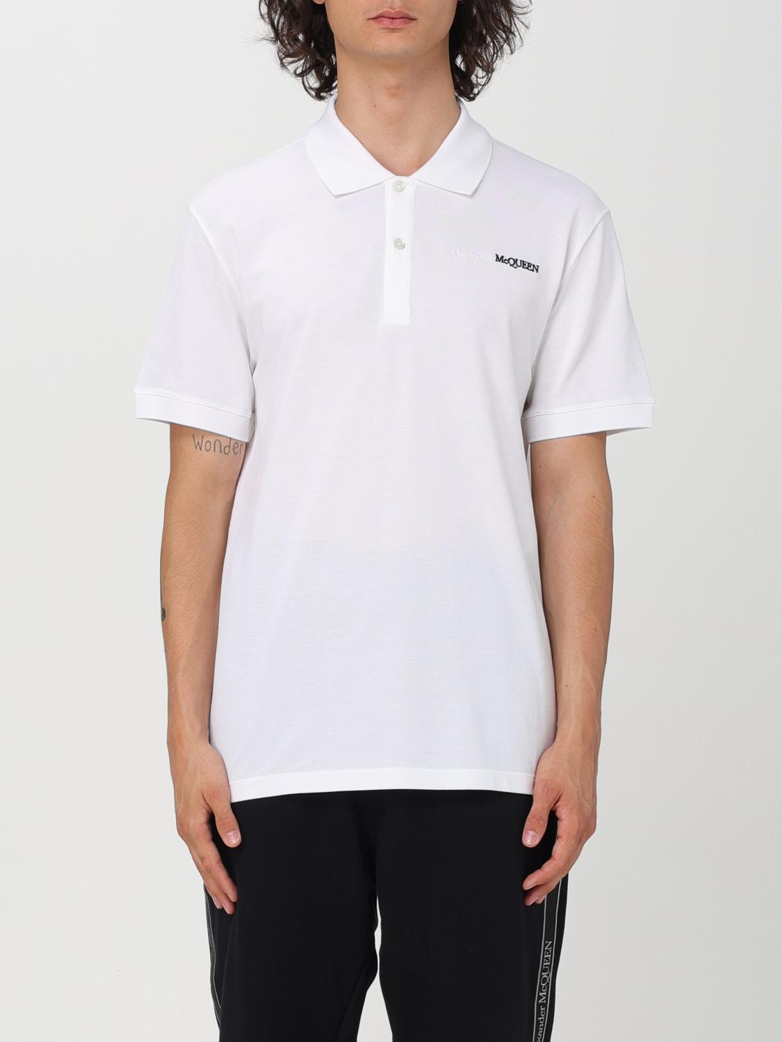 Shop Alexander Mcqueen Polo Shirt  Men Color White