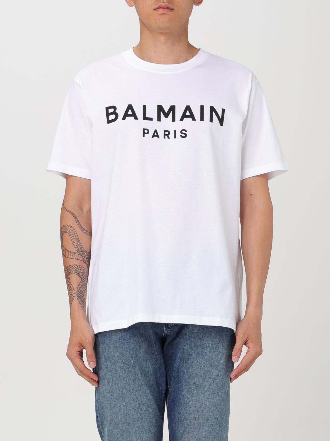 Shop Balmain T-shirt  Men Color White In 白色