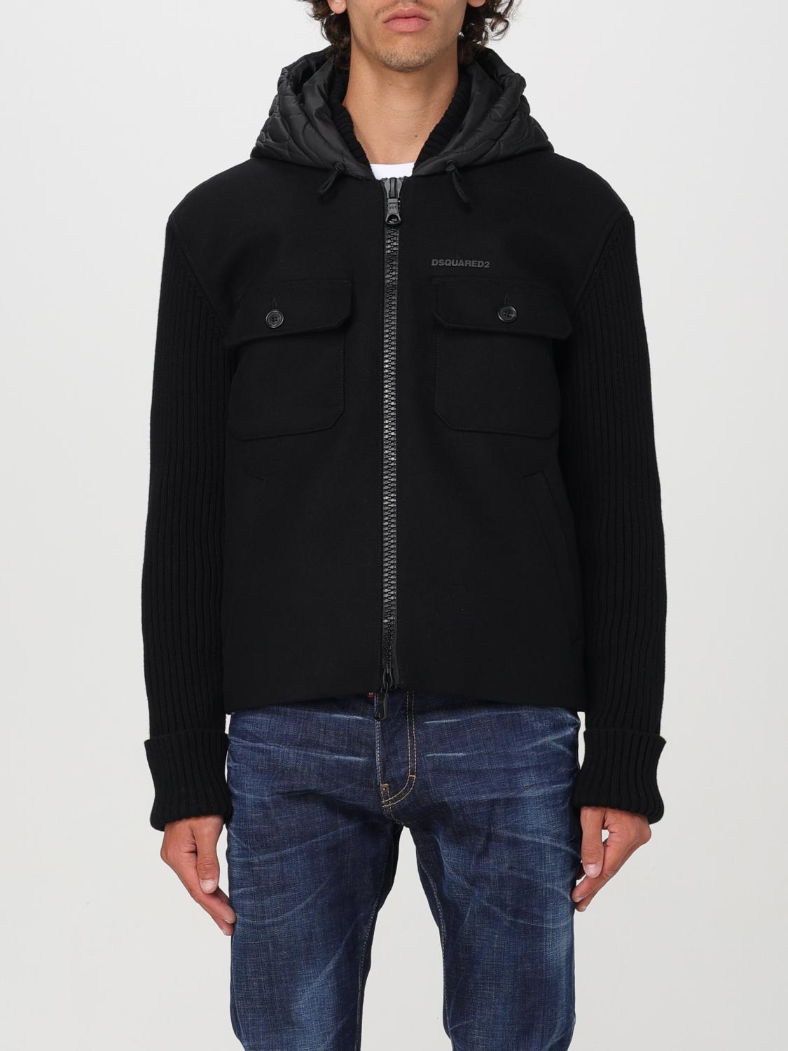 Shop Dsquared2 Jacket  Men Color Black In Schwarz