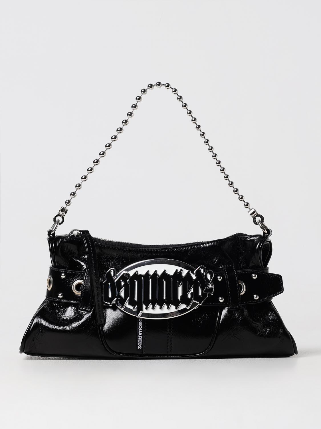 Shop Dsquared2 Shoulder Bag  Woman Color Black In 黑色