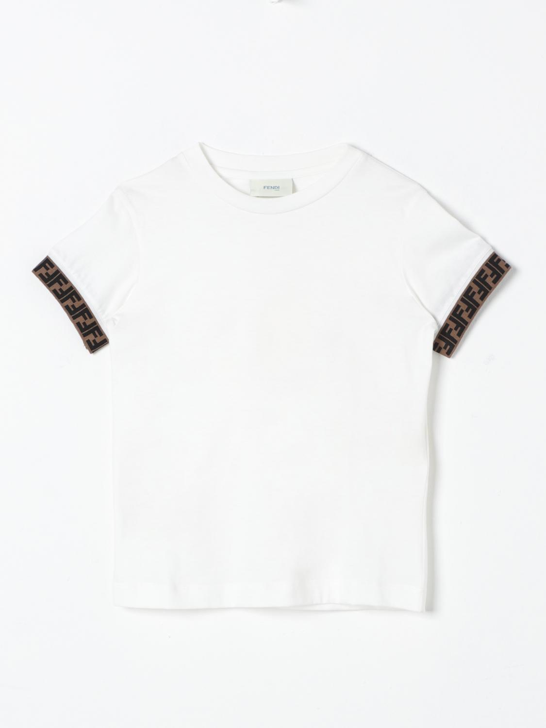 Shop Fendi T-shirt  Kids Color White In Weiss