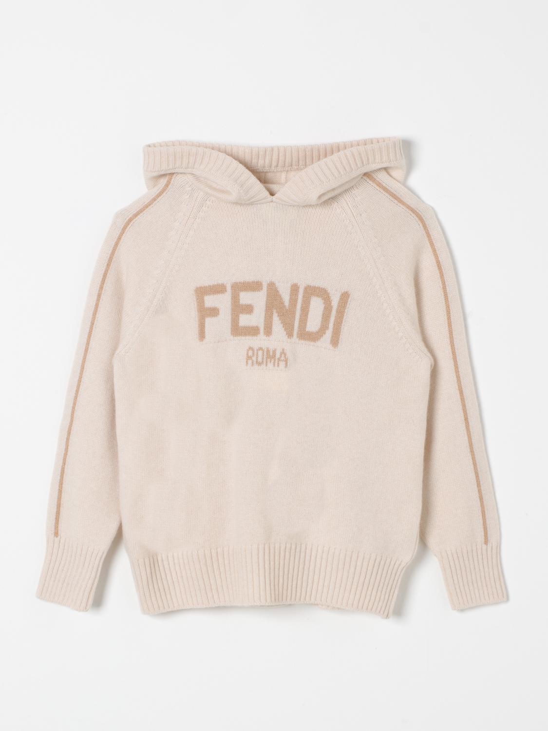 Shop Fendi Sweater  Kids Color White In Weiss