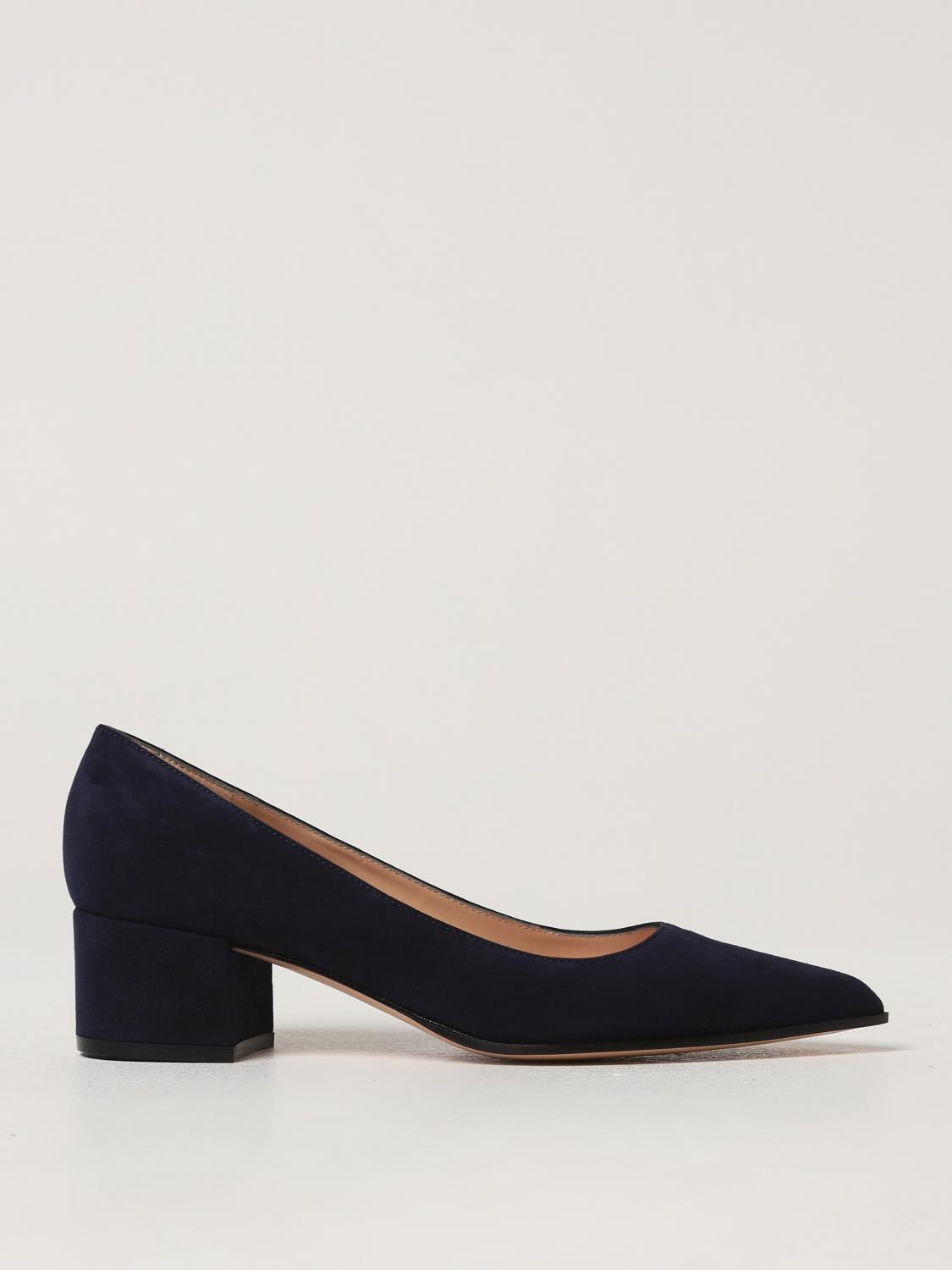 Shop Gianvito Rossi High Heel Shoes  Woman Color Blue In 蓝色