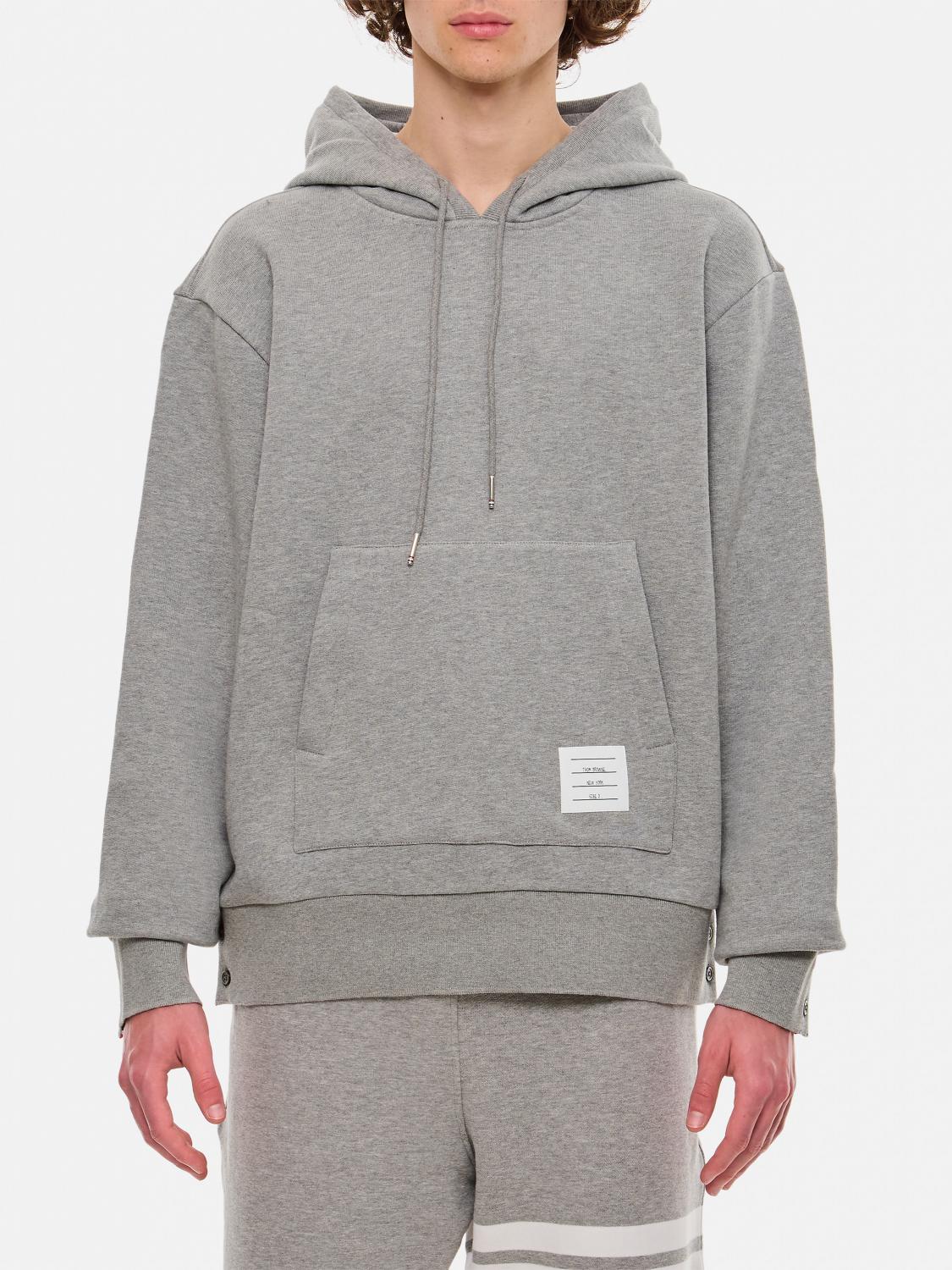 THOM BROWNE SWEATSHIRT THOM BROWNE MEN COLOR GREY F73259020