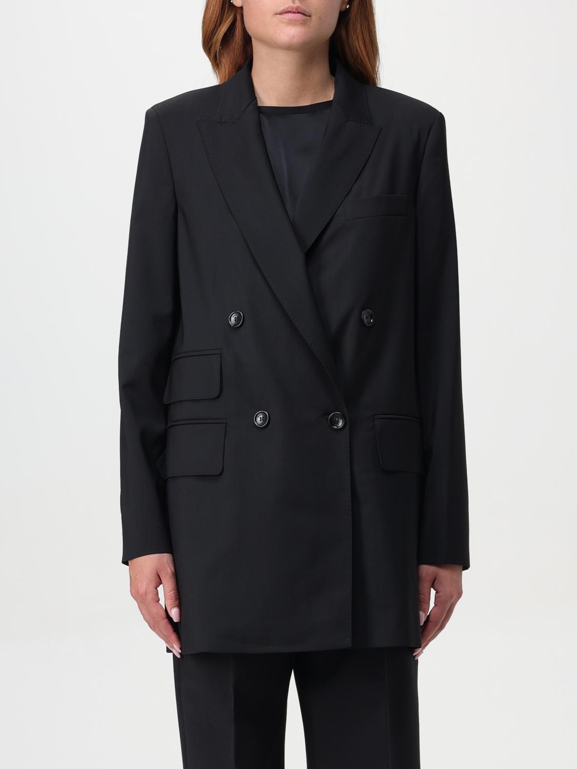 Shop Max Mara Blazer  Woman Color Black In Schwarz