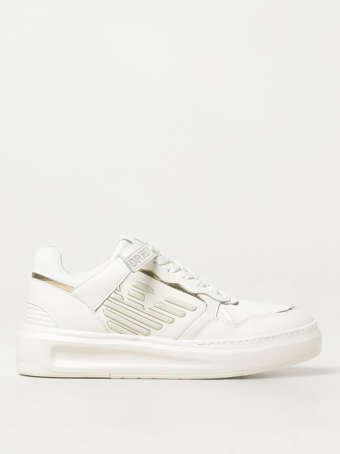 Shop Emporio Armani Sneakers  Woman Color White In 白色